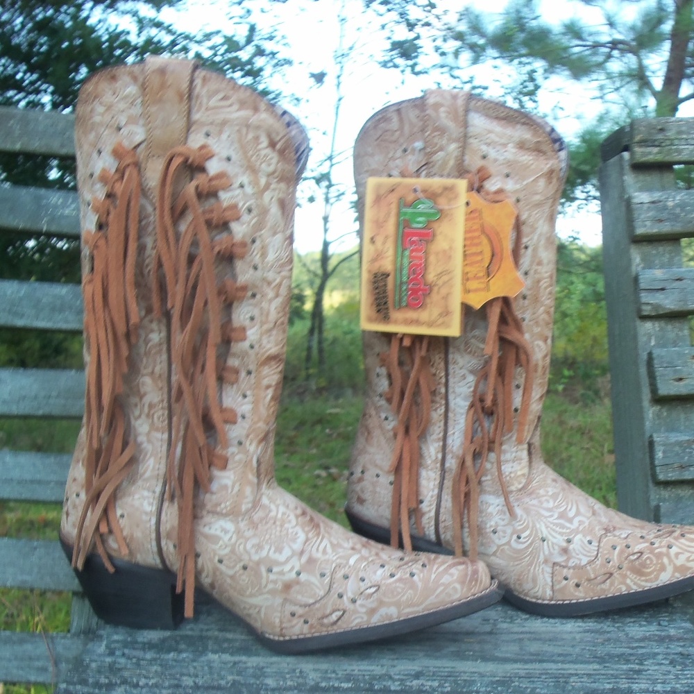 Womens Laredo 6.5 Cowboy Boots NEW fringe
